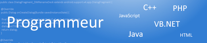 Programmeur Java, VB.net, C++ en PHP